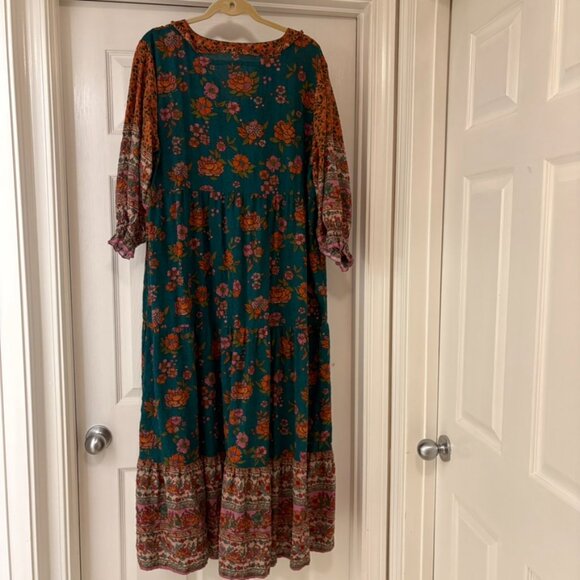 Natural Life Nova Maxi Dress, Teal Riviera Floral XL - Picture 4 of 8